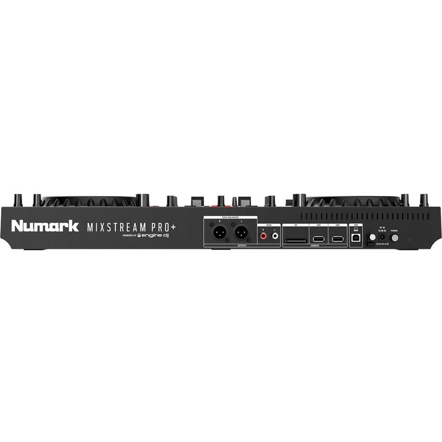 Numark Mixstream Pro Plus, Standalone DJ Controller with Built-In Speakers, Amazon Music Streaming & Stems
