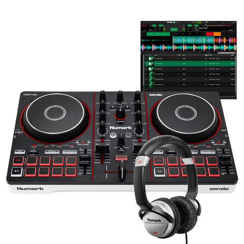 Numark Party Mix III DJ Controller + HF125 Headphones Bundle Deal
