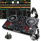 Numark Party Mix II + HF125 Headphones, Phone Stand & USB Plug Bundle