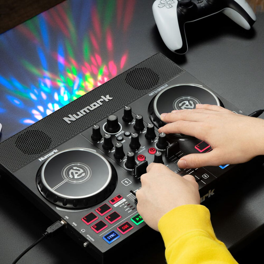 Numark Party Mix Live, DJ Controller With Built In Lighting Show & Speakers