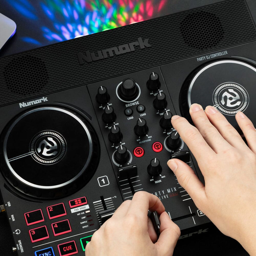 Numark Party Mix Live, DJ Controller With Built In Lighting Show & Speakers