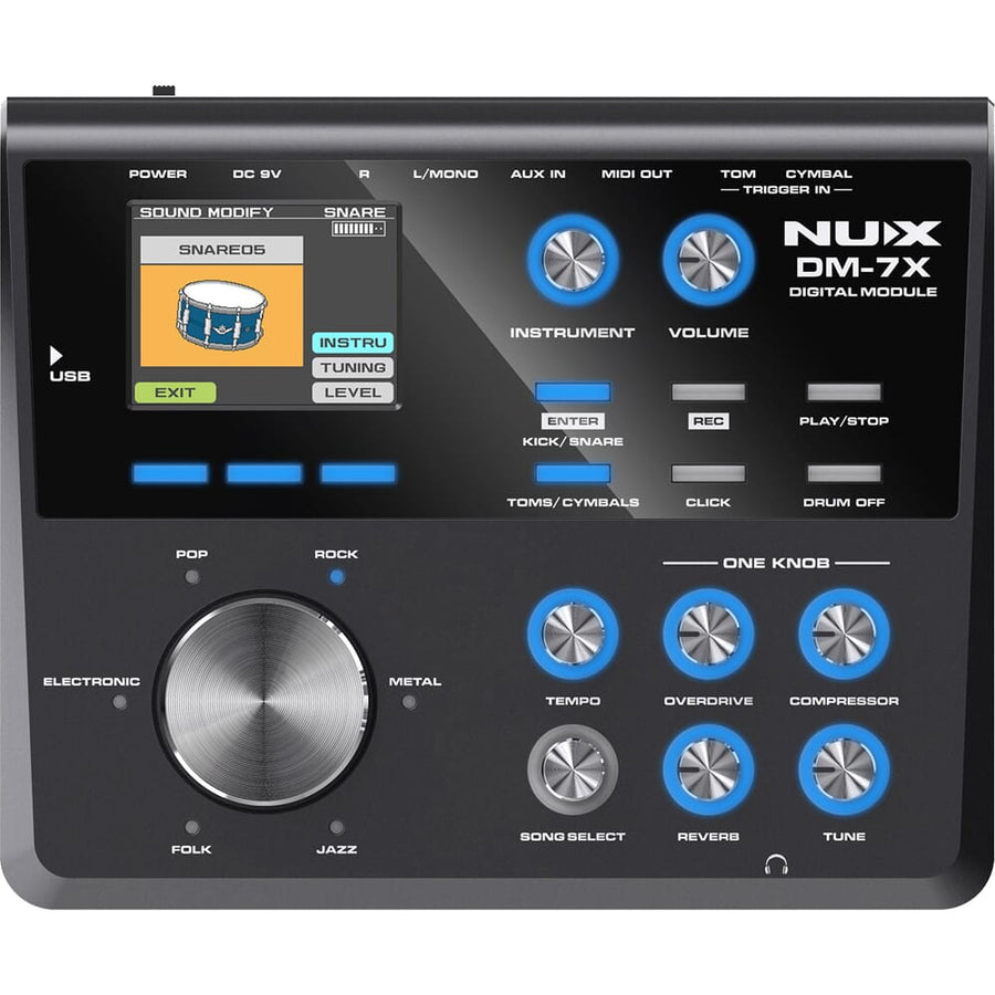 NUX DM-7X, All Mesh Head Professional Digital Drum Kit