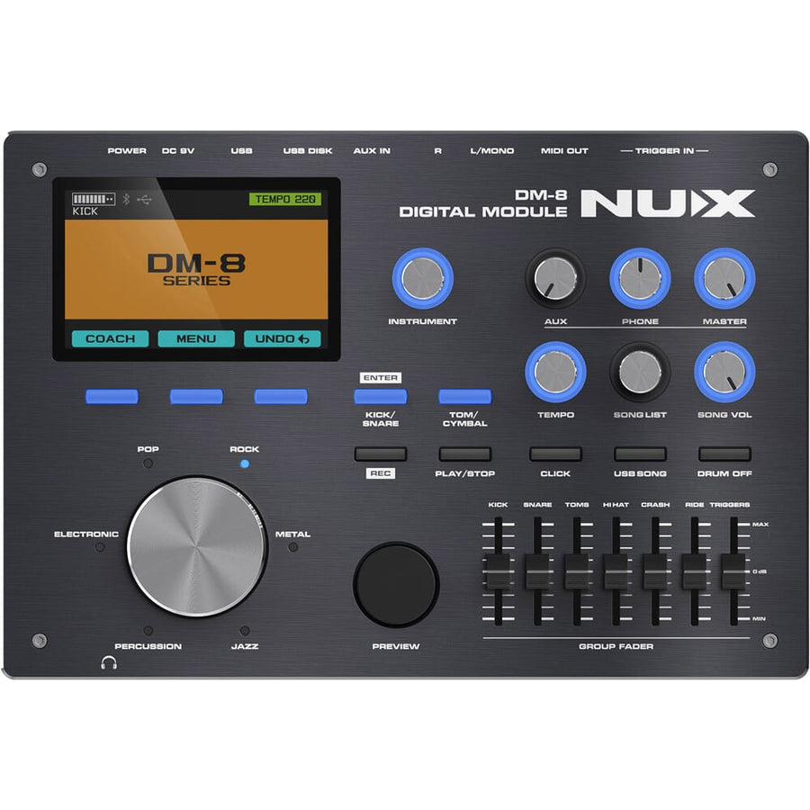NUX DM-8, Flagship Digital Drum Kit for Stage Performance and Studio