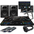 Pioneer DJ DDJ-FLX10 DJ Controller, VM-80 Speakers, Laptop Stand & HDJ-CUE1 Headphones Bundle