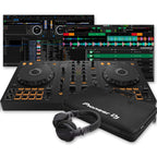 Pioneer DJ DDJ-FLX4 DJ Controller, Official Carry Bag & HDJ-CUE1 Headphones