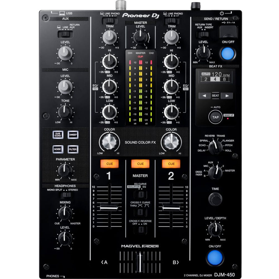 Pioneer DJ XDJ-700 (Pair), Pioneer DJ DJM-450 Bundle, Includes Rekordbox DJ & DVS