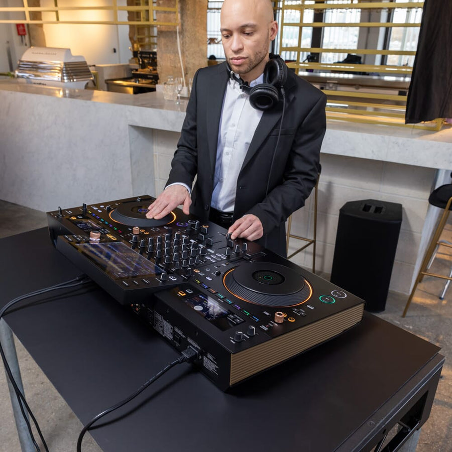 Pioneer DJ Opus Quad Standalone DJ System, DM-40D Speakers + HDJ-CUE1 Headphones Bundle Deal