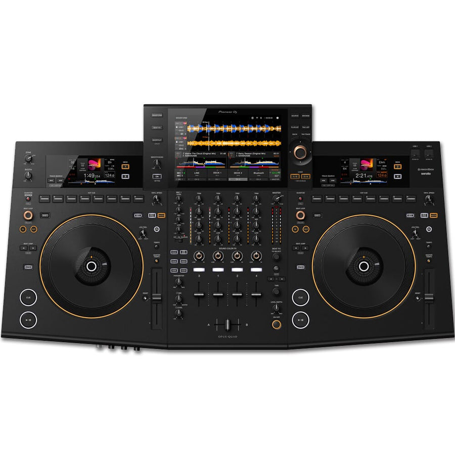 Pioneer DJ Opus Quad Standalone DJ System, DM-40D Speakers + HDJ-CUE1 Headphones Bundle Deal