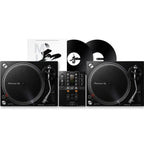 Pioneer DJ PLX500 Turntables (Pair) & DJM-250 MK2 Mixer Bundle inc Rekordbox DJ + DVS Control Vinyl