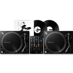Pioneer DJ PLX500 Turntables (Pair) & DJM-450 Mixer Bundle inc Rekordbox DJ + DVS Control Vinyl