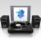 Pioneer DJ PLX500 Black Turntable (Single) & DM-40D Black Bundle