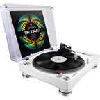 Pioneer DJ PLX500 White Turntable (Single) & Pioneer DJ DM-40D White Bundle