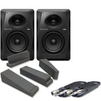 Pioneer DJ VM-70 Active DJ Speakers (Pair) + Isolation Pads & Cables Bundle Deal