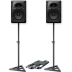 Pioneer DJ VM-80 Active DJ Speakers (Pair) + Stands & Cables Bundle Deal