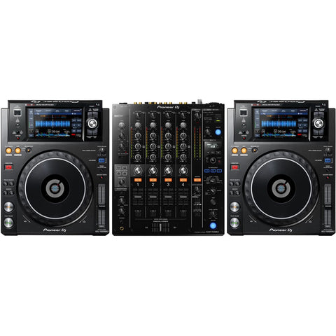 Pioneer DJ XDJ-1000 MK2 (Pair) & DJM-750 MK2 Mixer Bundle Deal
