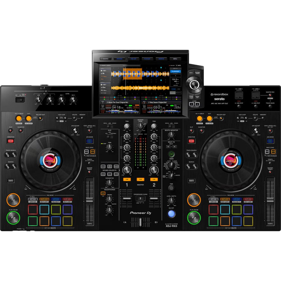 Pioneer DJ XDJ-RX3 Standalone DJ Controller + DM-50 White Speakers & HDJ-CUE1 Headphones Bundle