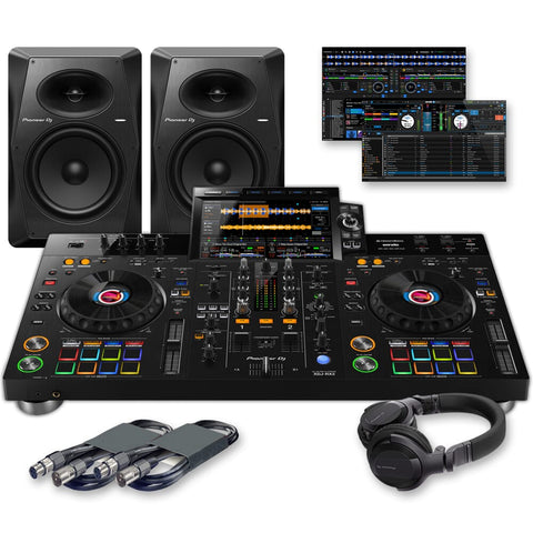 Pioneer DJ XDJ-RX3 Standalone DJ Controller + VM-80 Speakers & HDJ-CUE1 Headphones Bundle