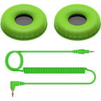 Pioneer DJ HC-CP08-G Replacement Cable & Earpads for HDJ-CUE1 (Green)