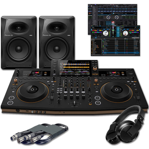Pioneer DJ Opus Quad Standalone DJ System, VM-70 Speakers + HDJ-X7 Headphones Bundle Deal