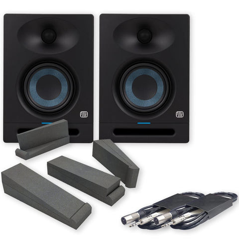 Presonus Eris Studio 4 Active Studio Monitors + Pads & Leads Bundle Deal