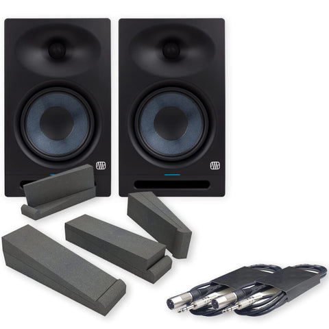 Presonus Eris Studio 8 Active Studio Monitors + Pads & Leads Bundle Deal