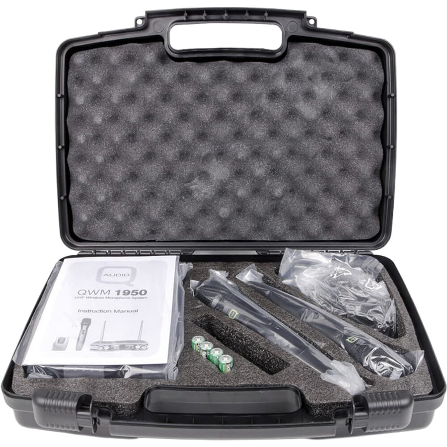 Q-Audio QWM 1950 HH 606-614 MHz, UHF Dual Channel Antenna Diversity HH Wireless Mic System (PMSE Licence Required)