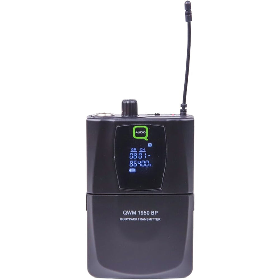 Q-Audio QWM 1950 HH + BP 863-865 MHz, UHF Dual Channel Antenna Diversity Handheld + Beltpack Wireless System