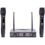 Q-Audio QWM 1950 HH 606-614 MHz, UHF Dual Channel Antenna Diversity HH Wireless Mic System (PMSE Licence Required)
