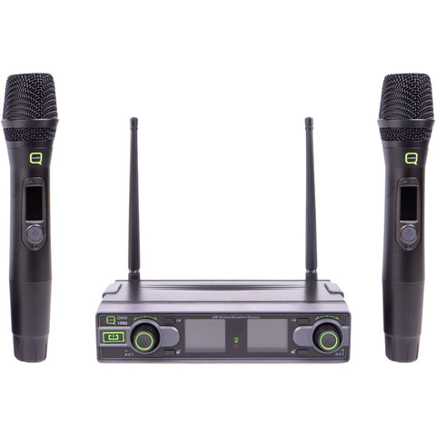 Q-Audio QWM 1950 HH 606-614 MHz, UHF Dual Channel Antenna Diversity HH Wireless Mic System (PMSE Licence Required)