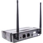 Q-Audio QWM 1950 HH 606-614 MHz, UHF Dual Channel Antenna Diversity HH Wireless Mic System (PMSE Licence Required)