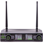 Q-Audio QWM 1950 HH 606-614 MHz, UHF Dual Channel Antenna Diversity HH Wireless Mic System (PMSE Licence Required)