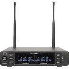 Q-Audio QWM 1960 V3 BP 863-865 MHz, UHF Dual Channel True Diversity Belt Pack Wireless Mic System