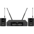 Q-Audio QWM 1960 V3 BP 863-865 MHz, UHF Dual Channel True Diversity Belt Pack Wireless Mic System