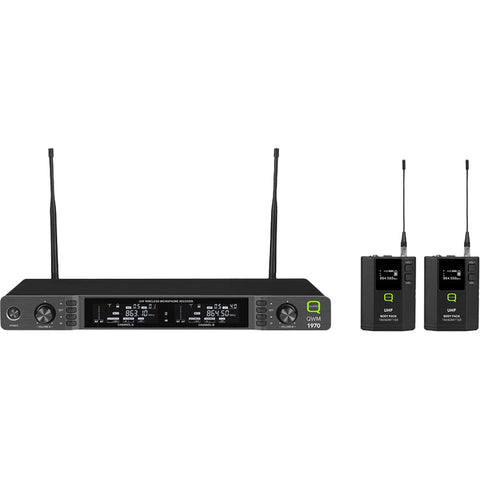 Q-Audio QWM 1970 BP 606-614 MHz, UHF Dual Channel Diversity Beltpack Wireless System - 19