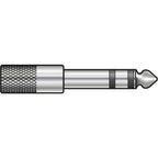 QTX 3.5mm MiniJack (Female Socket) to 6.3mm Jack (Male Pin) Adaptor (Silver)
