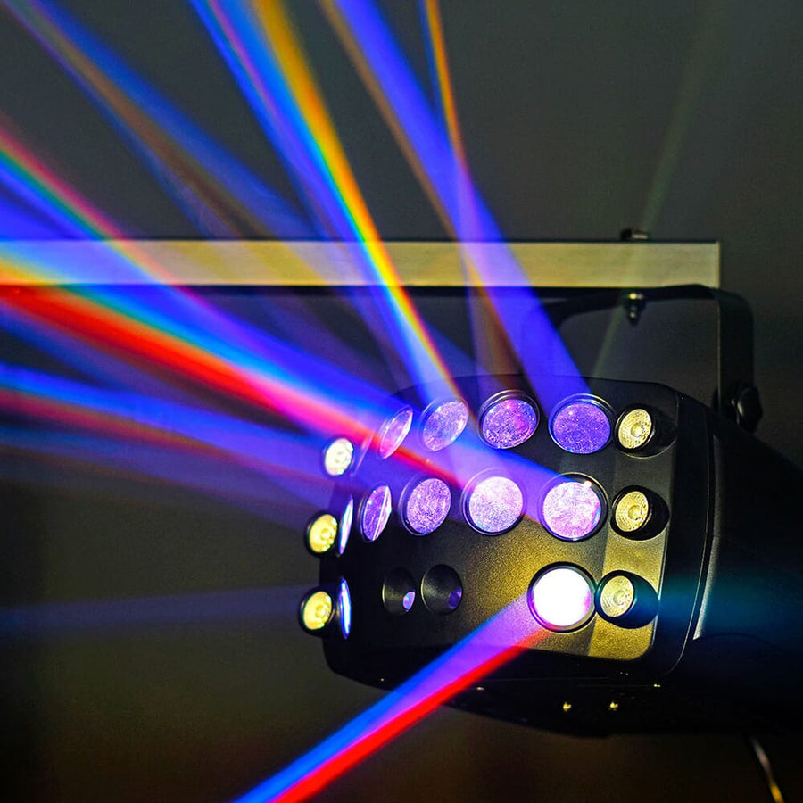 QTX Butterfly Effect, 3-in-1 LED & Laser Effect Light (Inc. Remote Control)