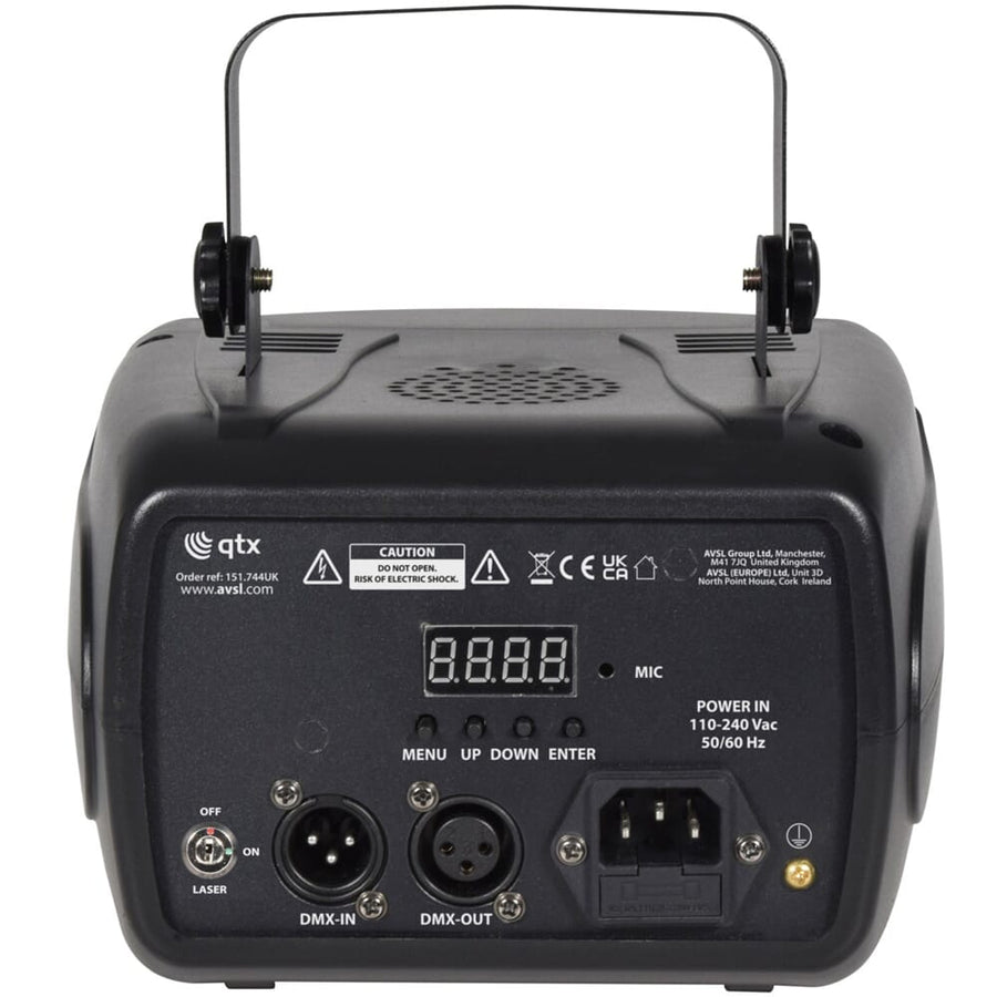 QTX Butterfly Effect, 3-in-1 LED & Laser Effect Light (Inc. Remote Control)