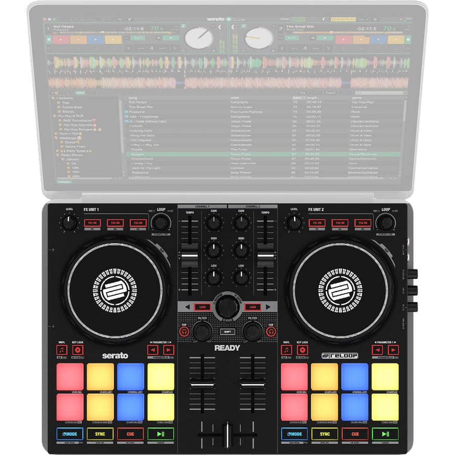 Reloop Ready, Compact 2-Channel DJ Controller Inc. Serato DJ Lite