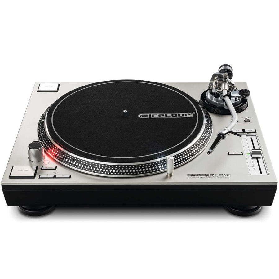 Reloop RP7000 MK2 Silver Turntable + Lid & Ortofon Cartridge Bundle Deal