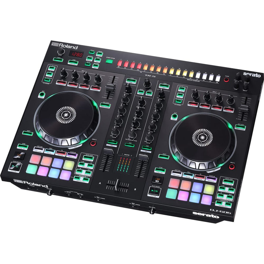 Roland DJ-505, 2 Channel Serato DJ Controller With Built-In TR Drum Machine