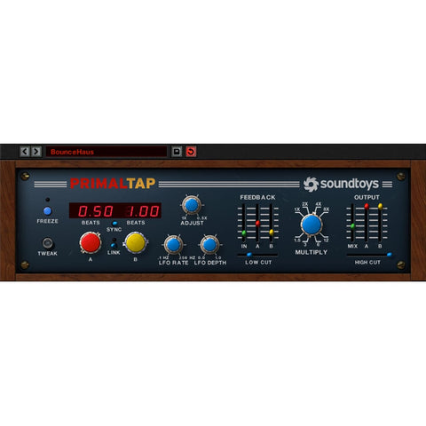 Soundtoys Primal Tap, Retro Delay with Freeze Effects Plugin, Software Download
