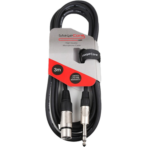 StageCore CORE 162, XLRf - Jack 3 Metre Balanced Audio Cable