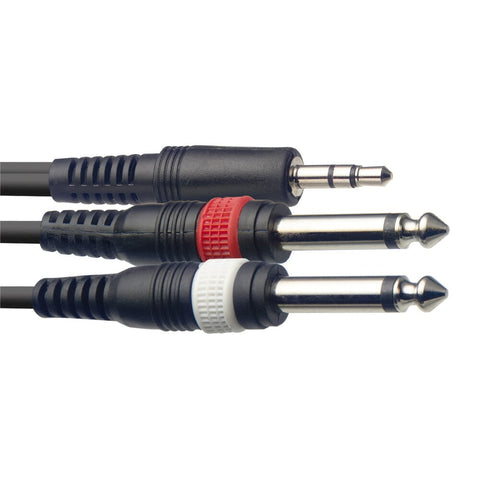 Stagg Mini Stereo Jack - 2 X Jack 2M Audio Cable (SYC2/MPSB2P E)