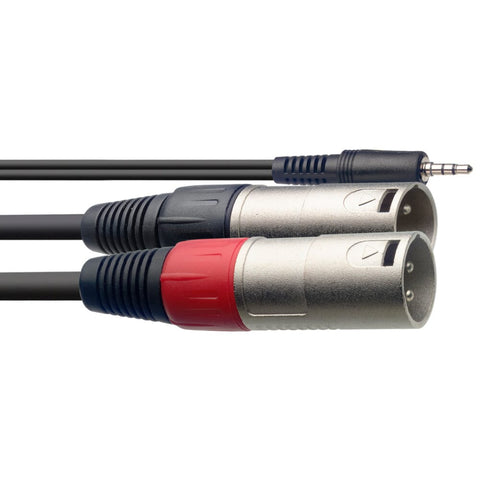 Stagg MiniJack - Dual XLRm 3 Metre Audio Cable (SYC3/MPSB2XM)