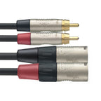 Stagg RCAm - XLRm 3 Metre Pro Audio Cable (NTC3CMXMR)