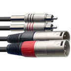 Stagg RCAm - XLRm 3 Metre Audio Cable (STC3CMXM)