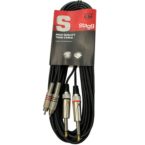 Stagg Jack - RCAm 6M Audio Cable (STC6PCM)