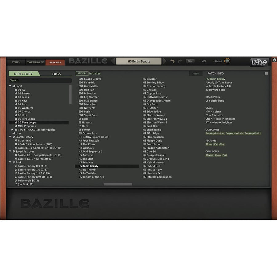 u-he Bazille Synthesizer, Software Download