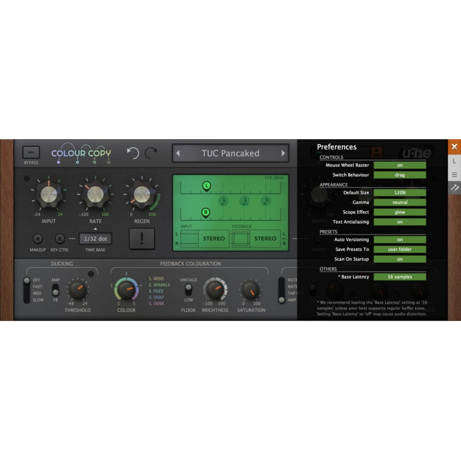 u-he Colour Copy Bucket Brigade Delay VST Effect, Software Download