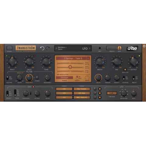 u-he Twangstrom Spring Reverb VST Effect, Software Download